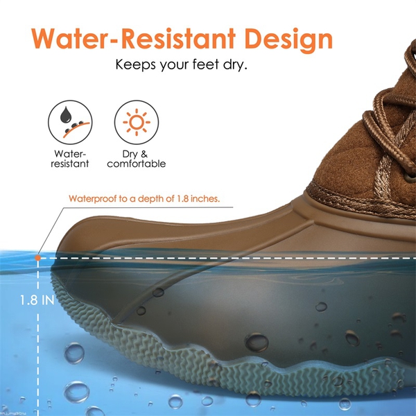Waterproof Sherpa Snow Boots - TAN - 2